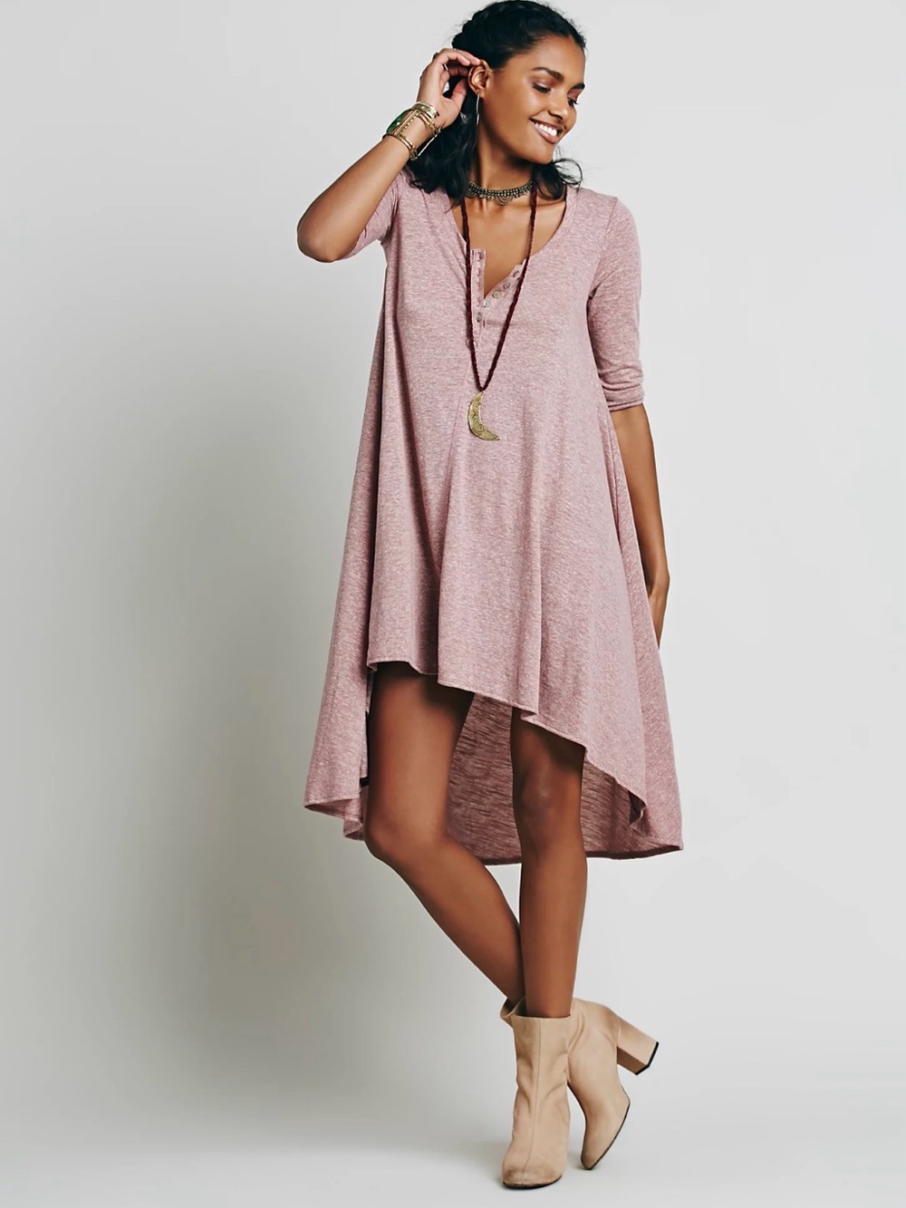 Free People Beach Drippy Jersey
Henley Dress